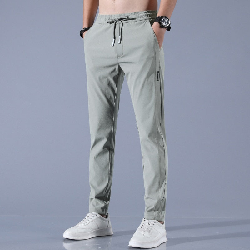 Noieria Men's Breathable Casual Pants with Drawstring