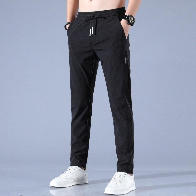 Noieria Men's Breathable Casual Pants with Drawstring