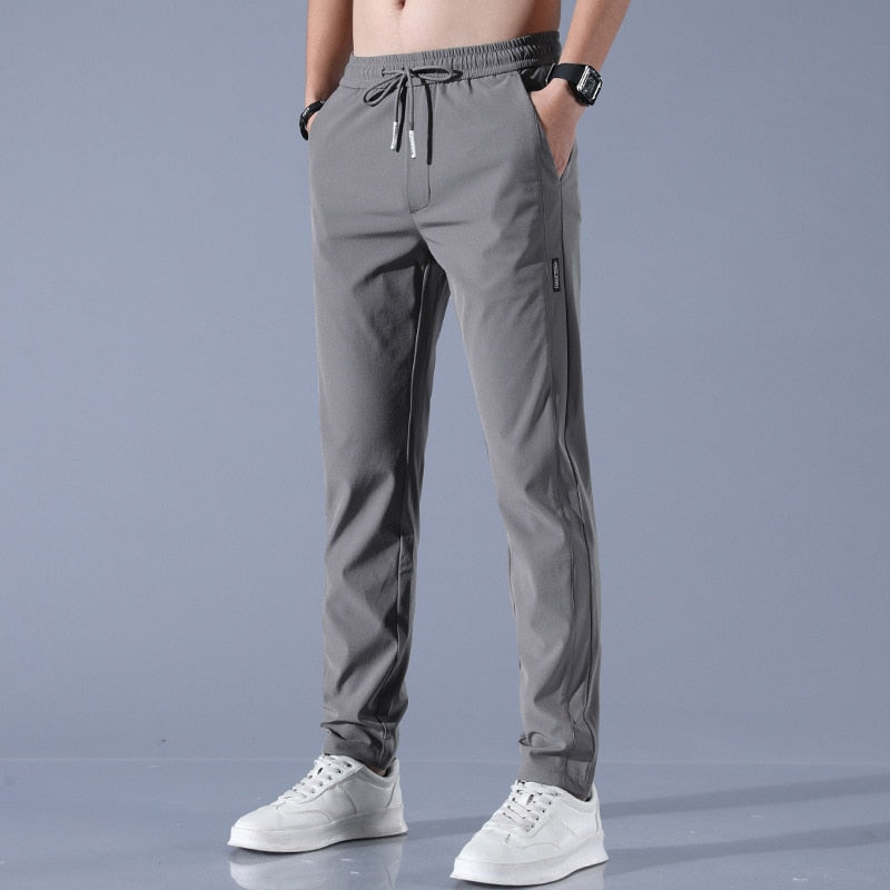 Noieria Men's Breathable Casual Pants with Drawstring