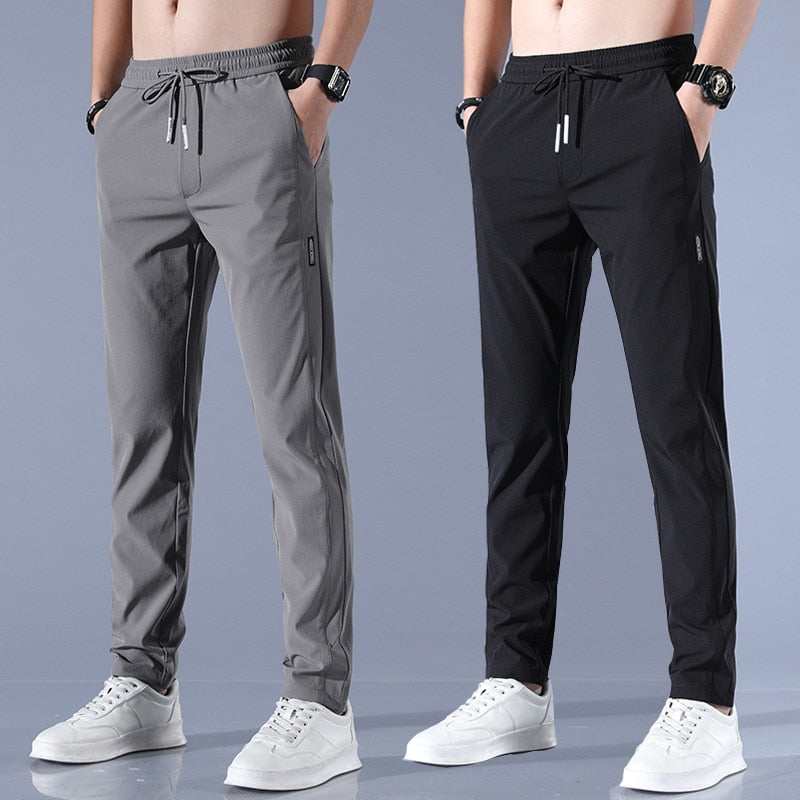 Noieria Men's Breathable Casual Pants with Drawstring